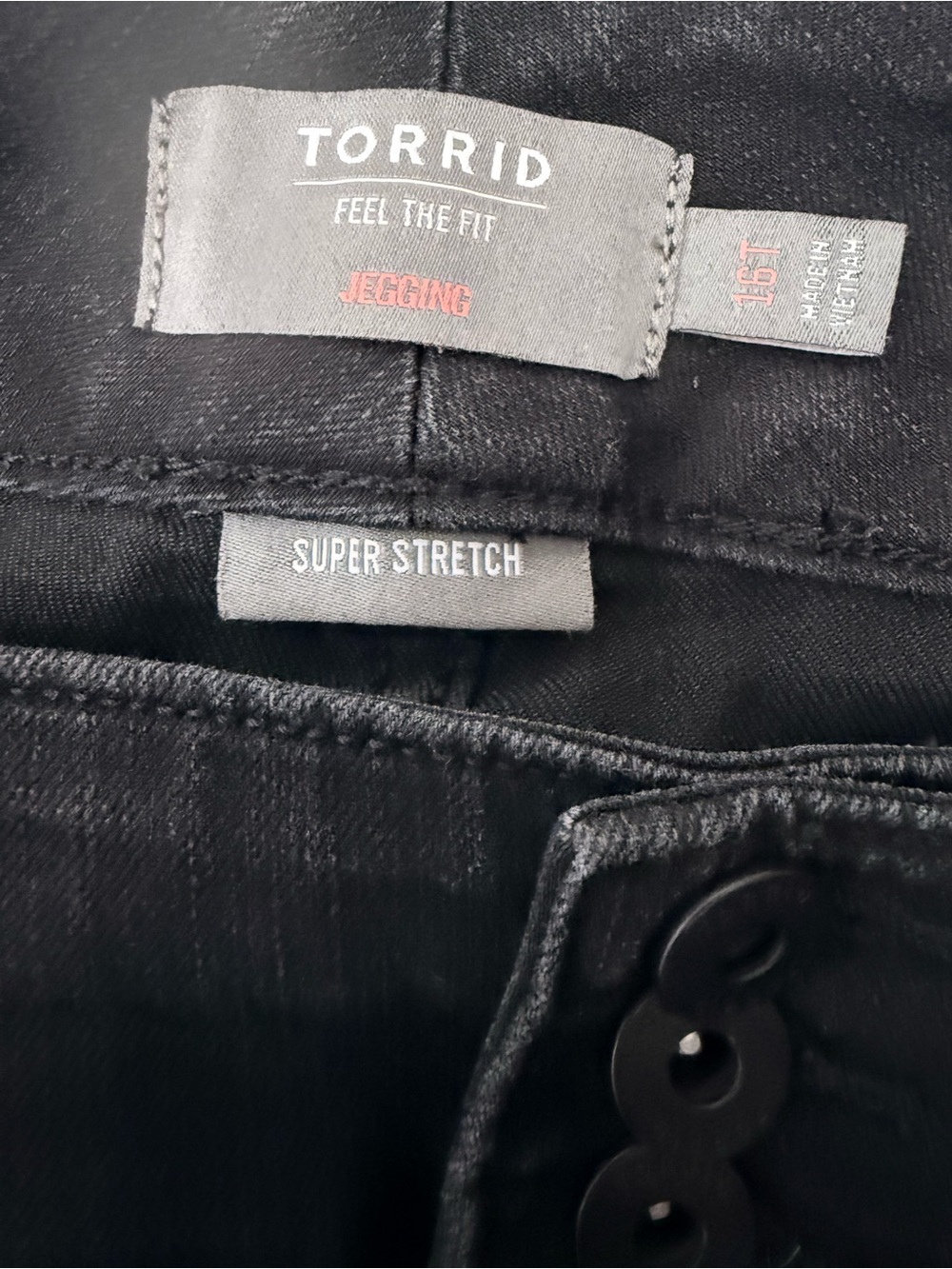 Torrid Super Stretch Jegging Black Jeans Size 16 Tall